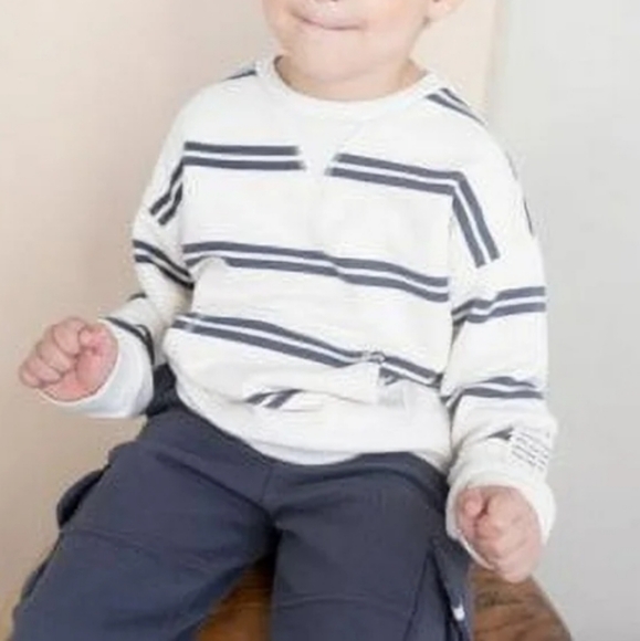 easy-peasy Baby and Toddler Boys French Terrycloth Pullover - Picture 2 of 7